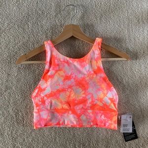 🔴 Shibori Grapefruit lululemon energy high neck LL bra